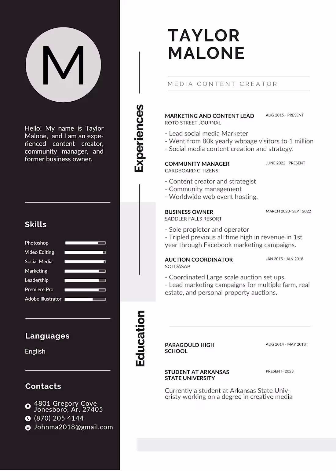 Cover image for Resume 