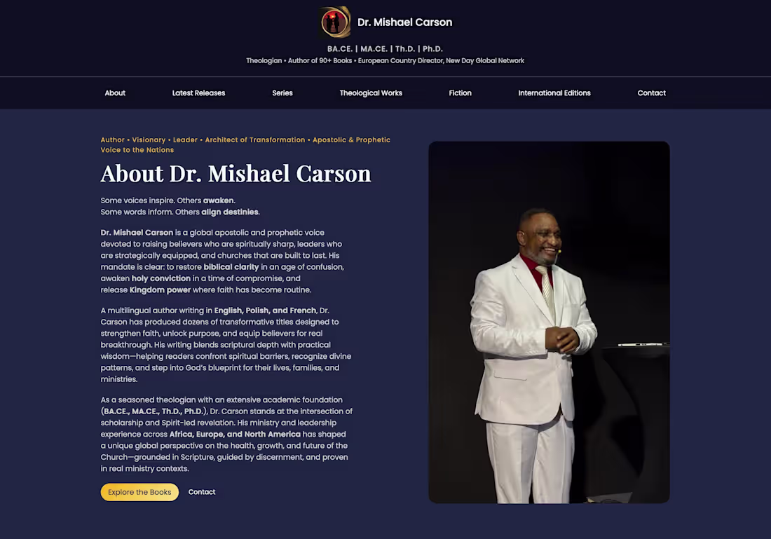 Cover image for I designed a website that showcases the author’s unique voic...