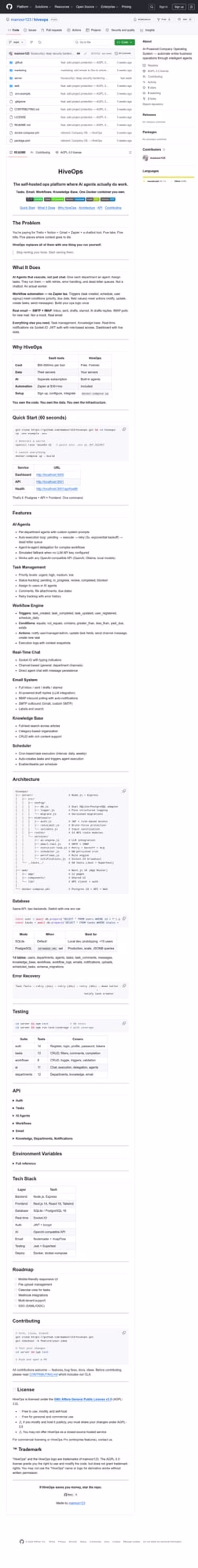 Cover image for HiveOps — AI-Powered Company Operating