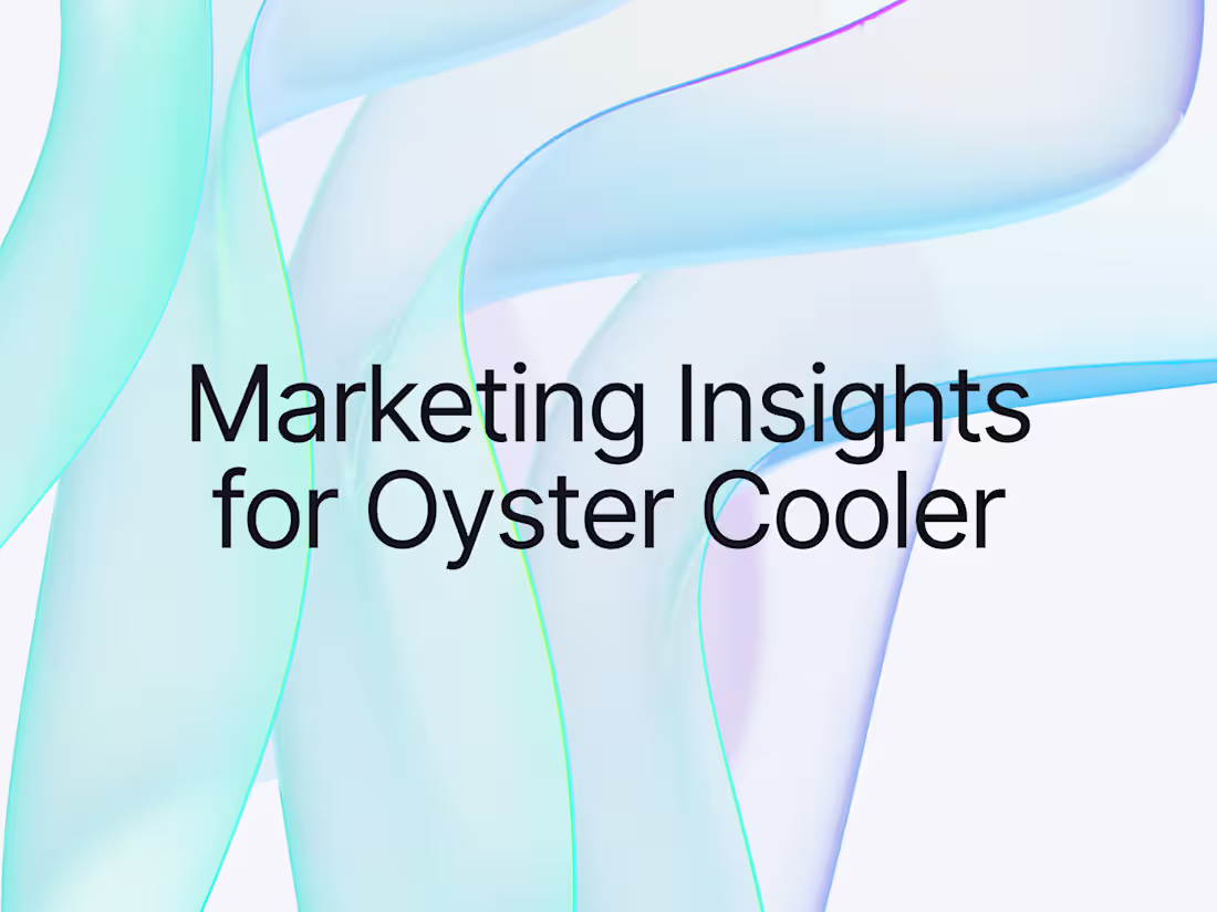 Cover image for Marketing Insights Dashboard - Oyster Cooler