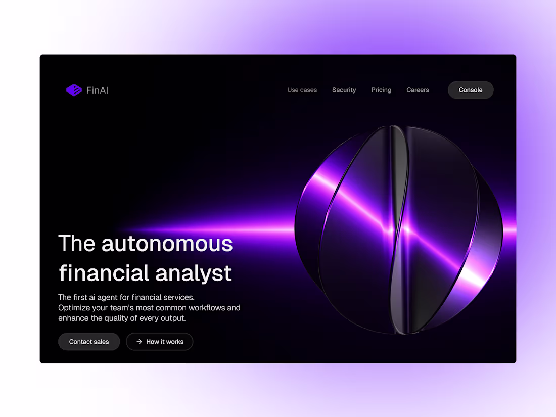 Cover image for Hero section | FinAI