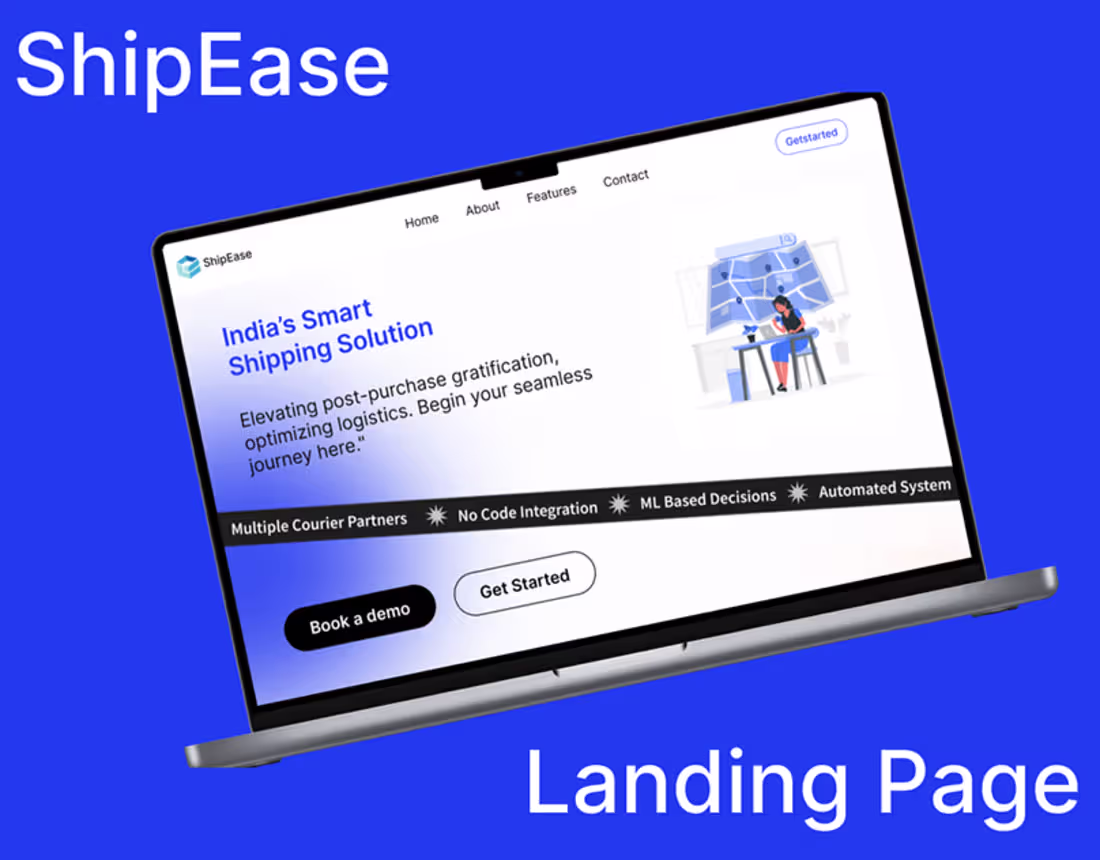 Cover image for ShipEase: Website Landing Page