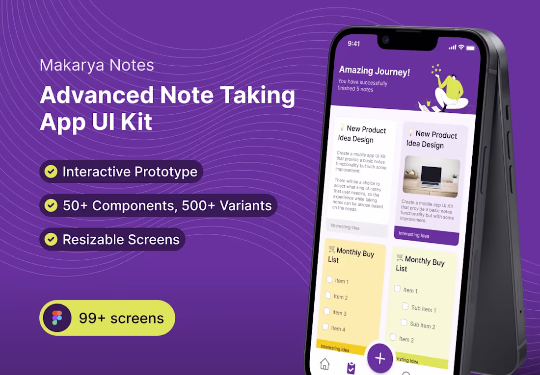 Cover image for Makarya Notes - UI Kit & Design System