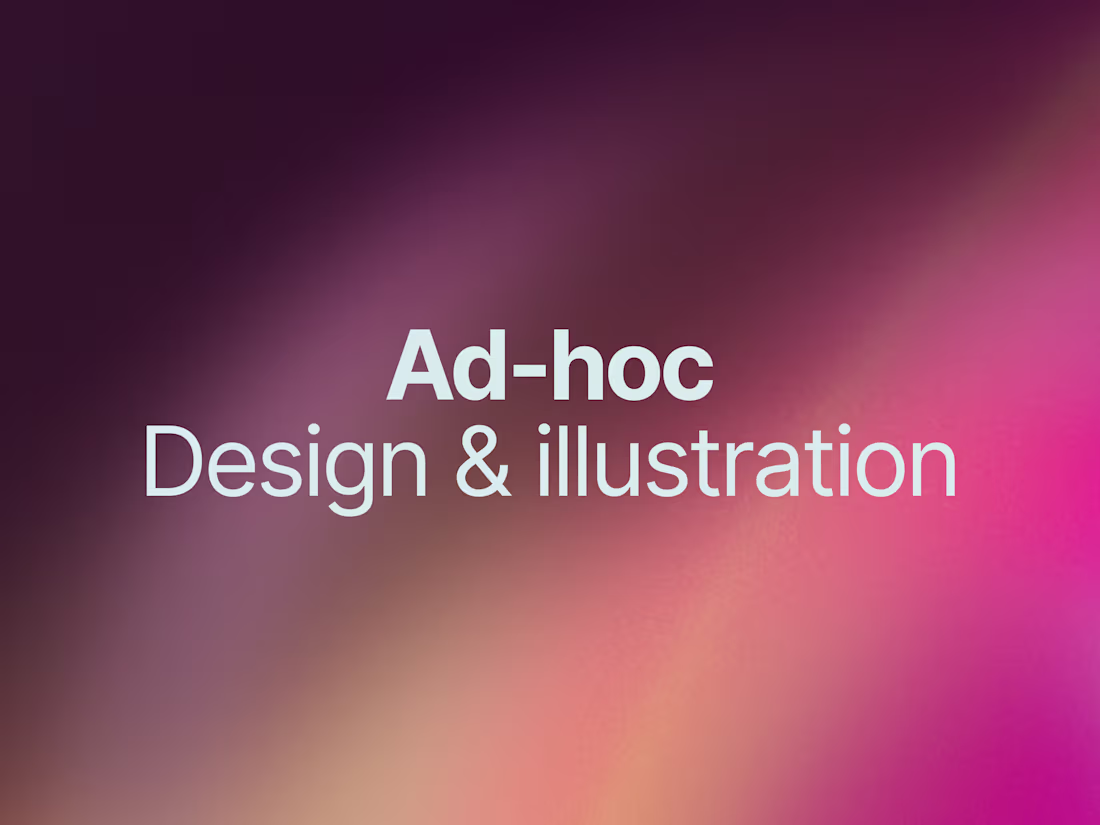 Cover image for Ad-hoc design & illustration