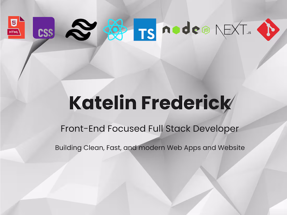 Cover image for Front-End Focused Full Stack Developer: React, Next.js, Tailwind