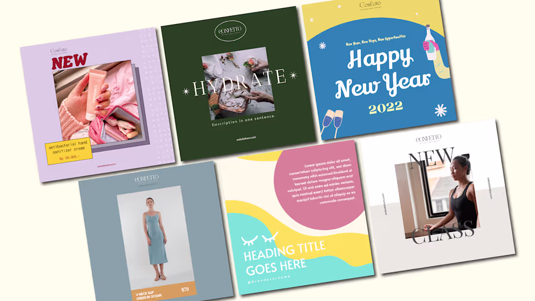 Cover image for CONFETTO - SOCIAL MEDIA DESIGN TEMPLATE