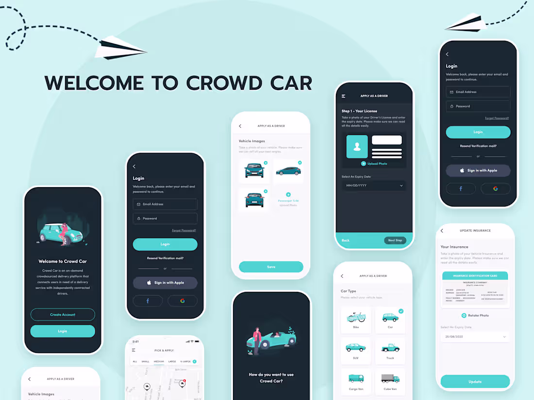 Cover image for Crowd Car Mobile App Design