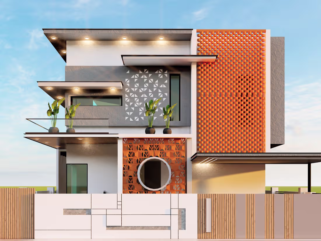 Cover image for Modern contemporary residence - Dindigul