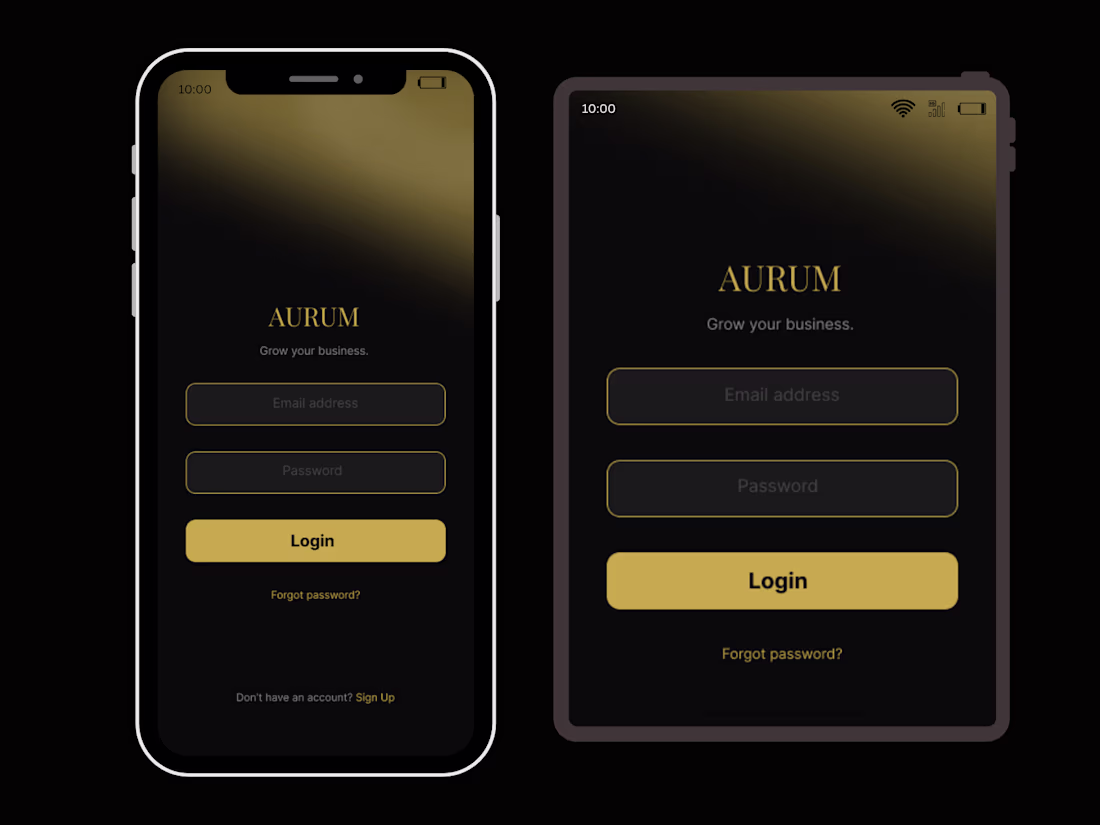 Cover image for AURUM – Dark Mode Mobile
