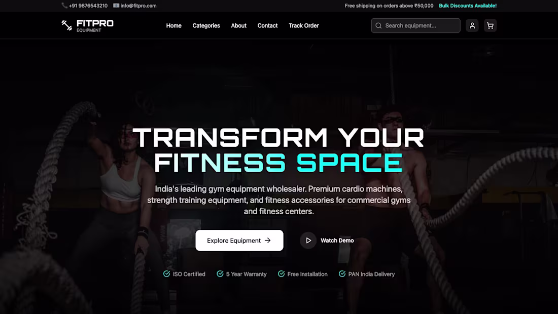 Cover image for Designed and built for a fitness equipment brand. The goal w...
