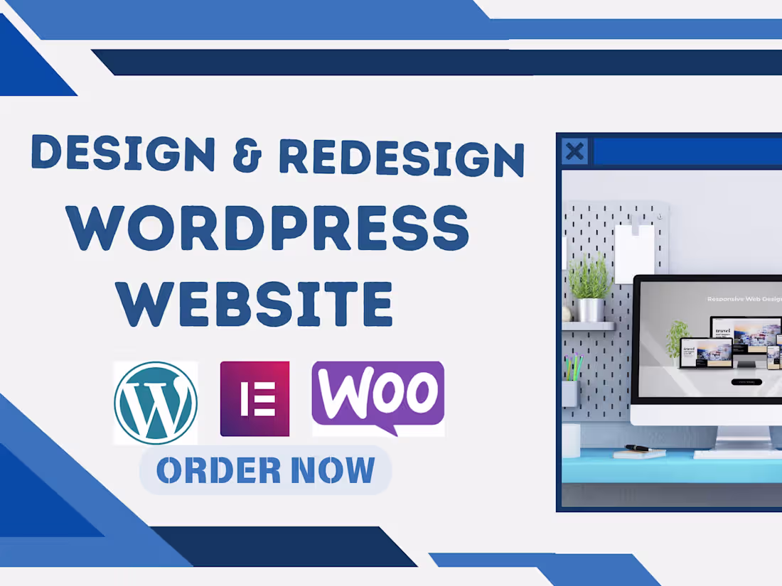 Cover image for I will design stunning WordPress website responsive web design