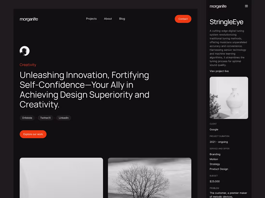 Cover image for Morganite - Framer Portfolio Template