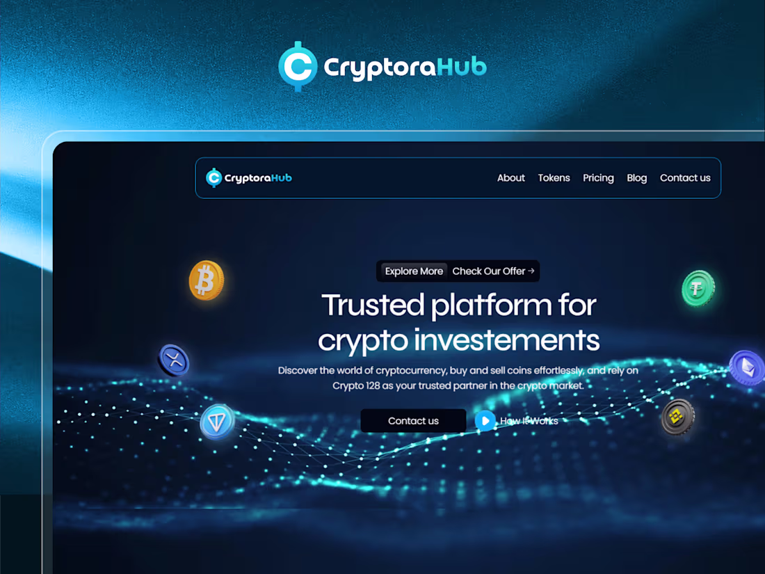 Cover image for Cryptorahub : Crypto Trading Framer Website Template