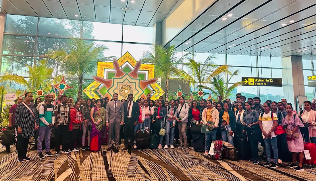 Cover image for Largest Group of Sri Lankan Nurses Arrive in Singapore...