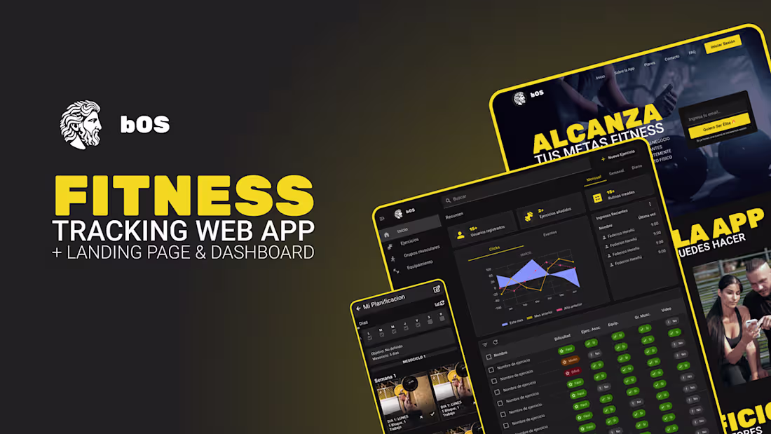 Cover image for Fitness Tracking WebApp, Landing & Dashboard :: Behance