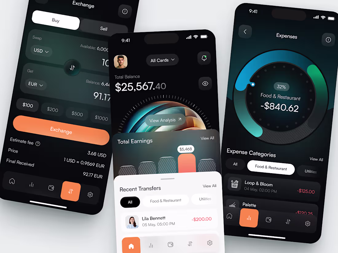 Cover image for Modern Finance App Interface Design