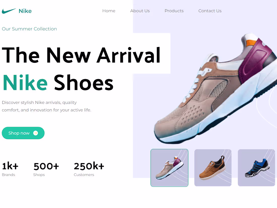 Cover image for Nike Landing Page Design