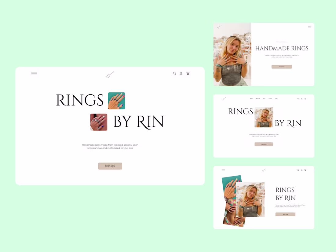 Cover image for Main page of rings shop | Design Concept