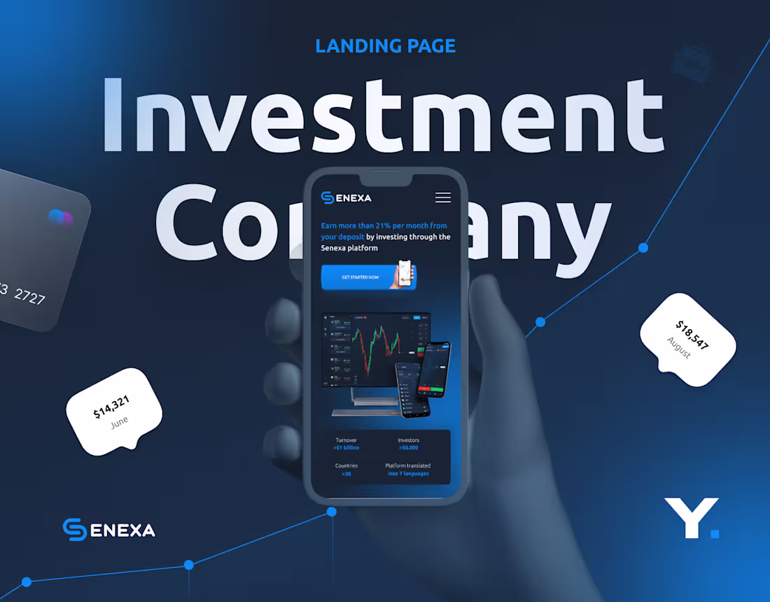 Cover image for Investment company website design | Landing page
