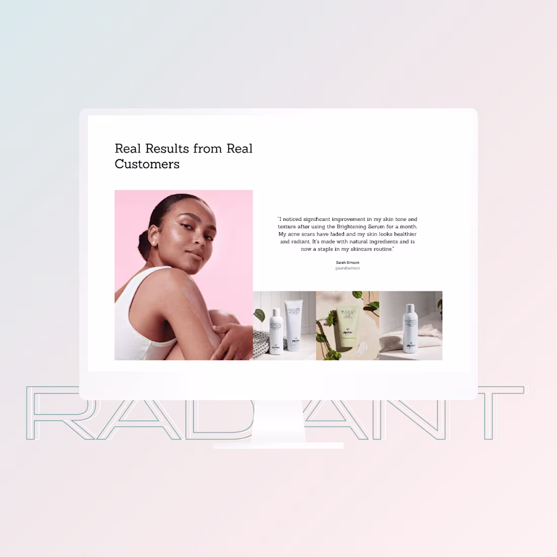 Cover image for RADIANT Landing Page Web Design