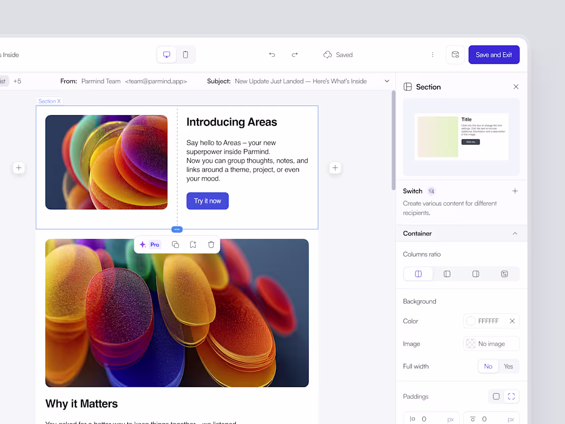 Cover image for Email Editor: Bookmark Section