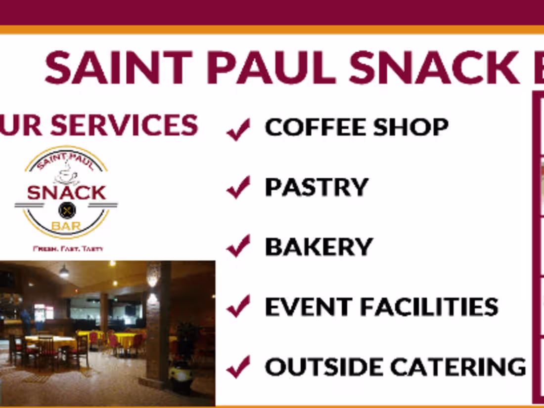 Cover image for Bar & Restaurant – Centre Saint Paul Kigali Ltd