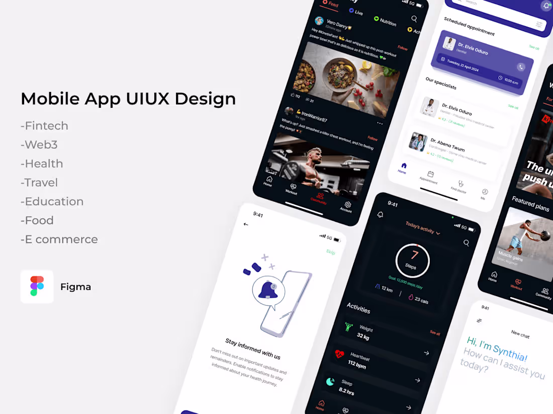 Cover image for Mobile App UIUX Design