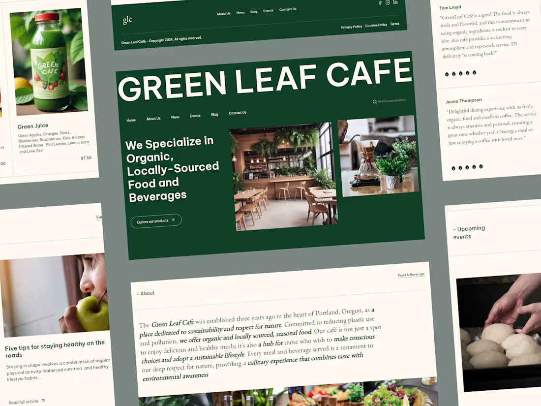 Cover image for Green Leaf Cafè