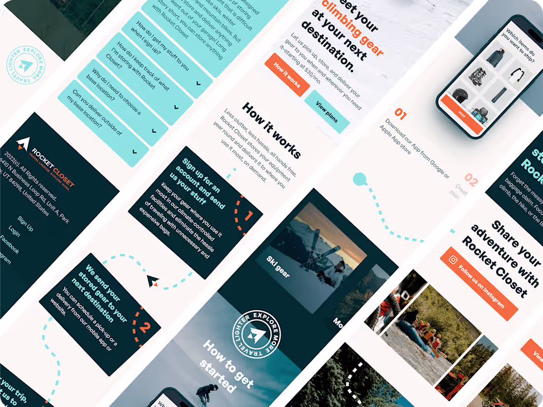 Cover image for Rocketcloset - Website update and redesign - Delivery