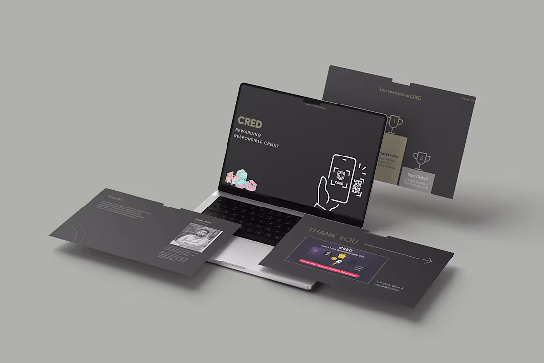 Cover image for CRED – Pitch Deck & Presentation Work