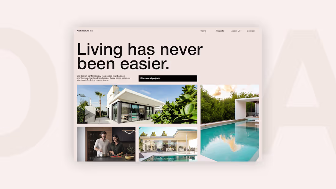 Cover image for Hero Design Concept for Architectural Studio