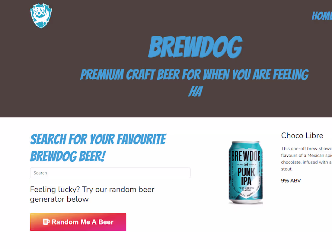 Cover image for Brewdog Website