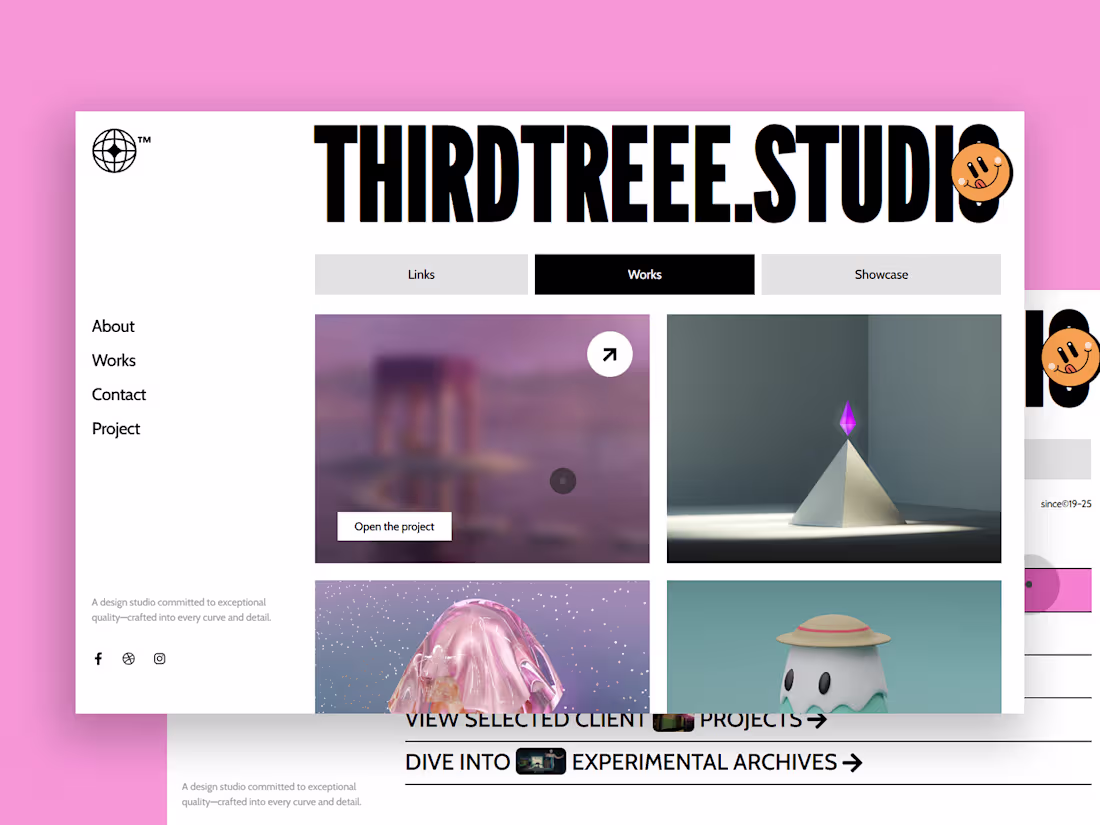 Cover image for Landing page exploration for 3D design studio by Bagus Pamungka…