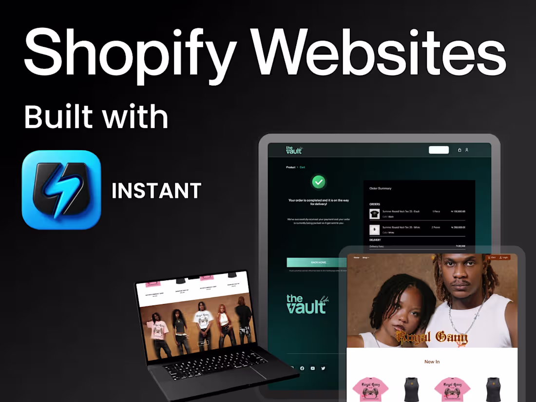 Cover image for Instant Design & Development Shopify Website