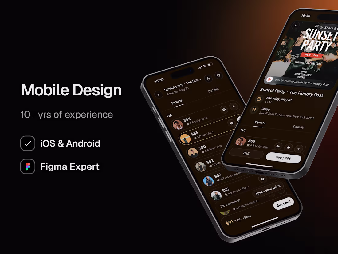 Cover image for Mobile App Design - iOS & Android