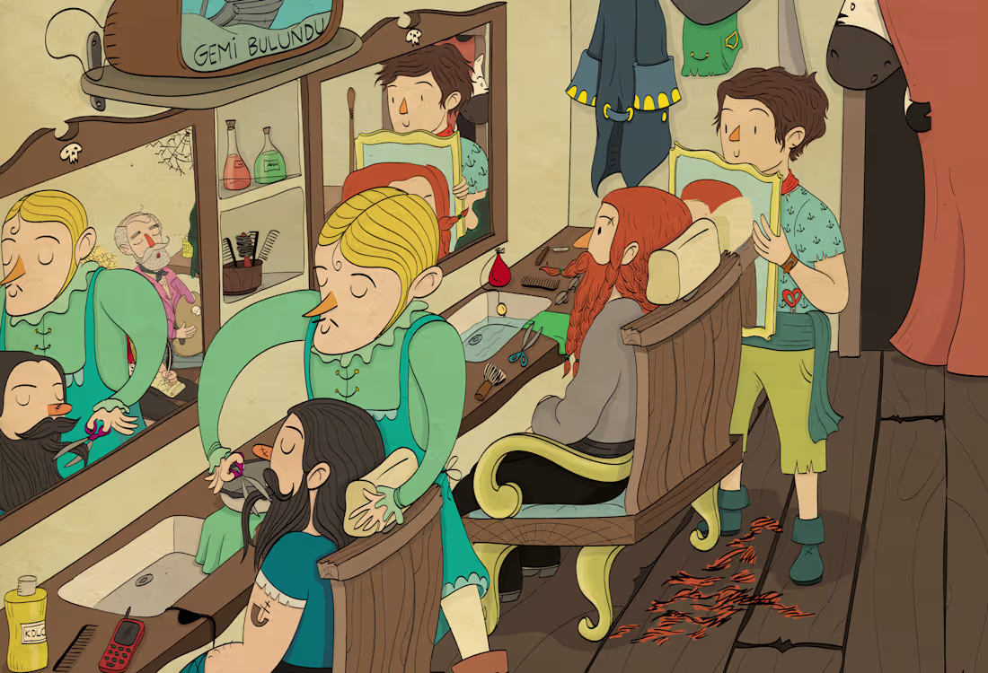 Cover image for Children’s book illustrations- Amcam ve Ben / 7