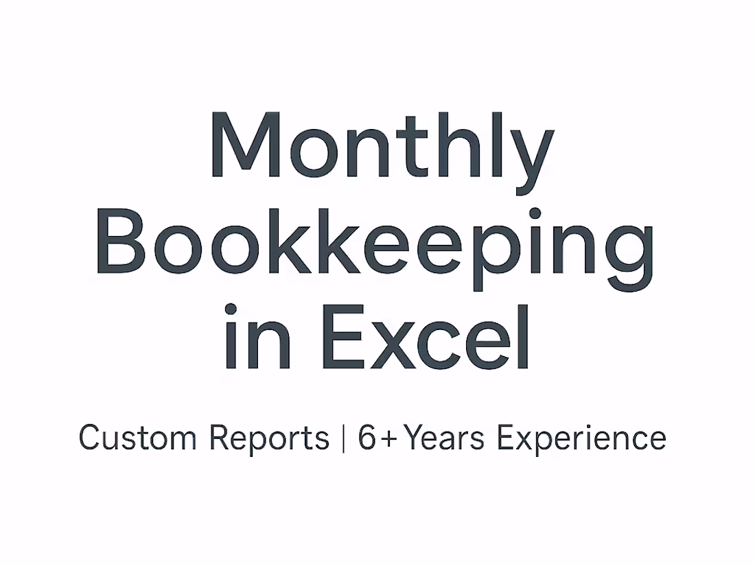 Cover image for Monthly Bookkeeping for Small Businesses 