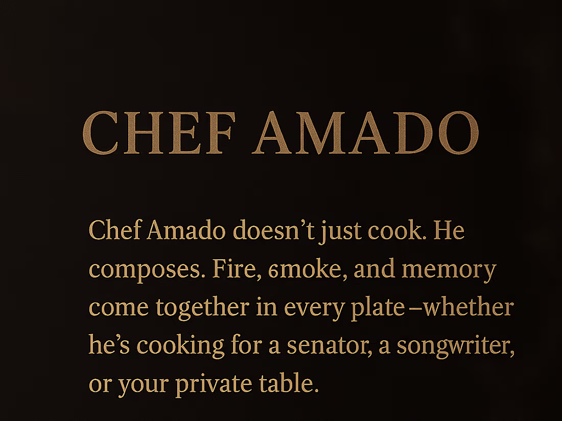 Cover image for Chef Amado – Brand Storytelling for Private Dining