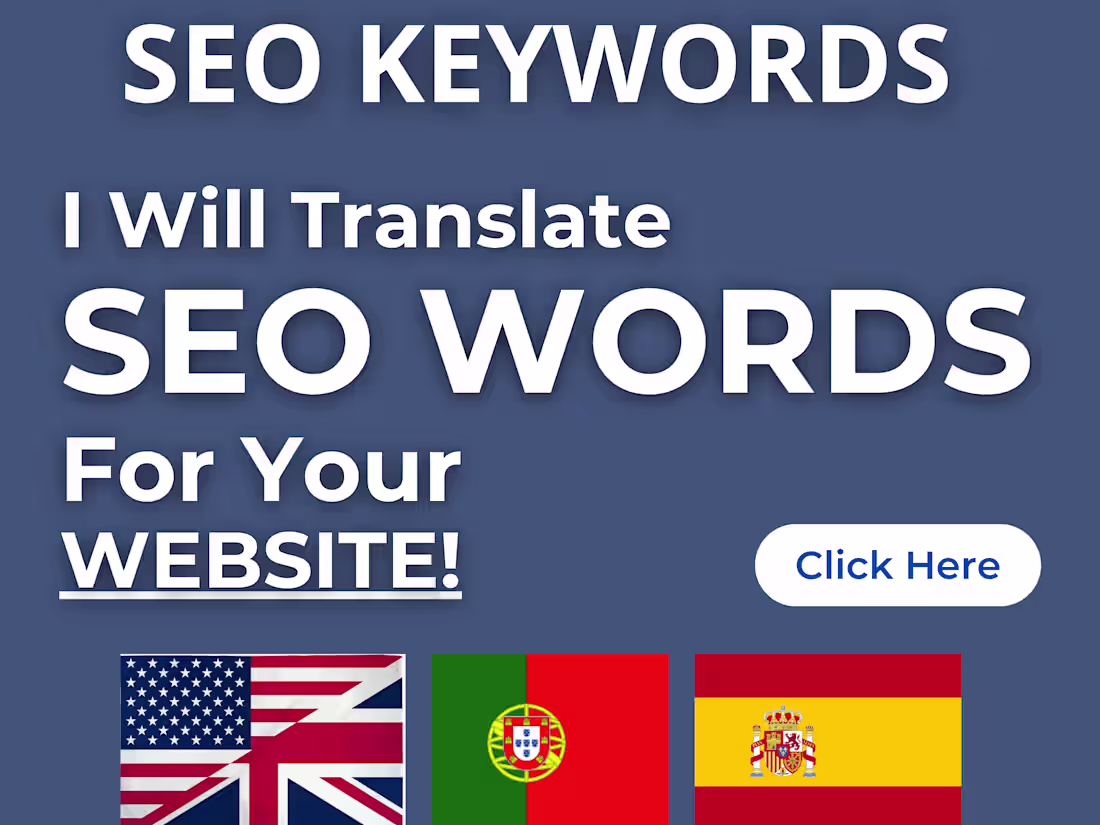 Cover image for English to PT/ESP SEO Keywords Translation For Your Website