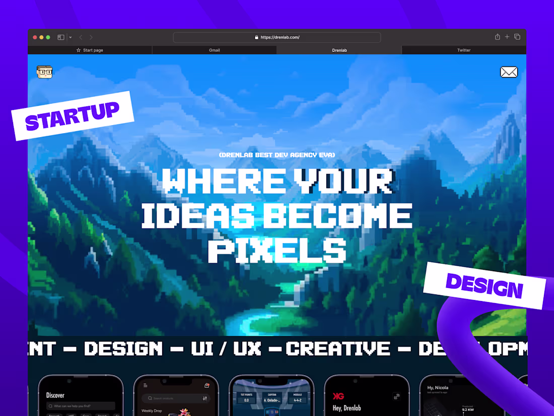 Cover image for Drenlab – Bold & Expressive Website for a Tech Agency