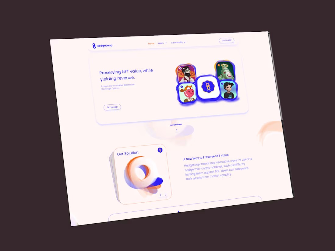 Cover image for HedgeLoop: Preserving NFT value, while yielding revenue.