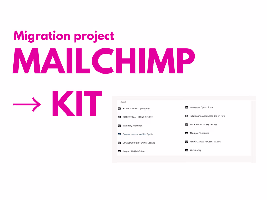 Cover image for Form Migration from Mailchimp to Kit