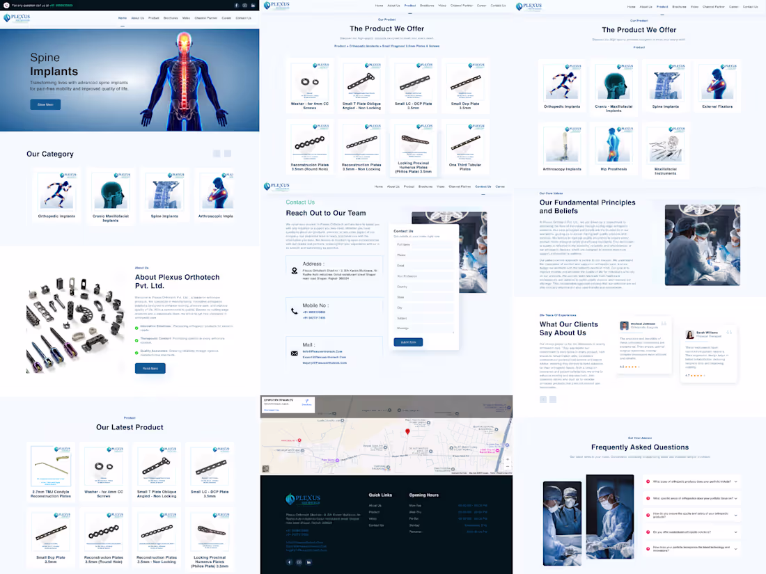 Cover image for Plexus OrtoTech – Responsive Healthcare Website