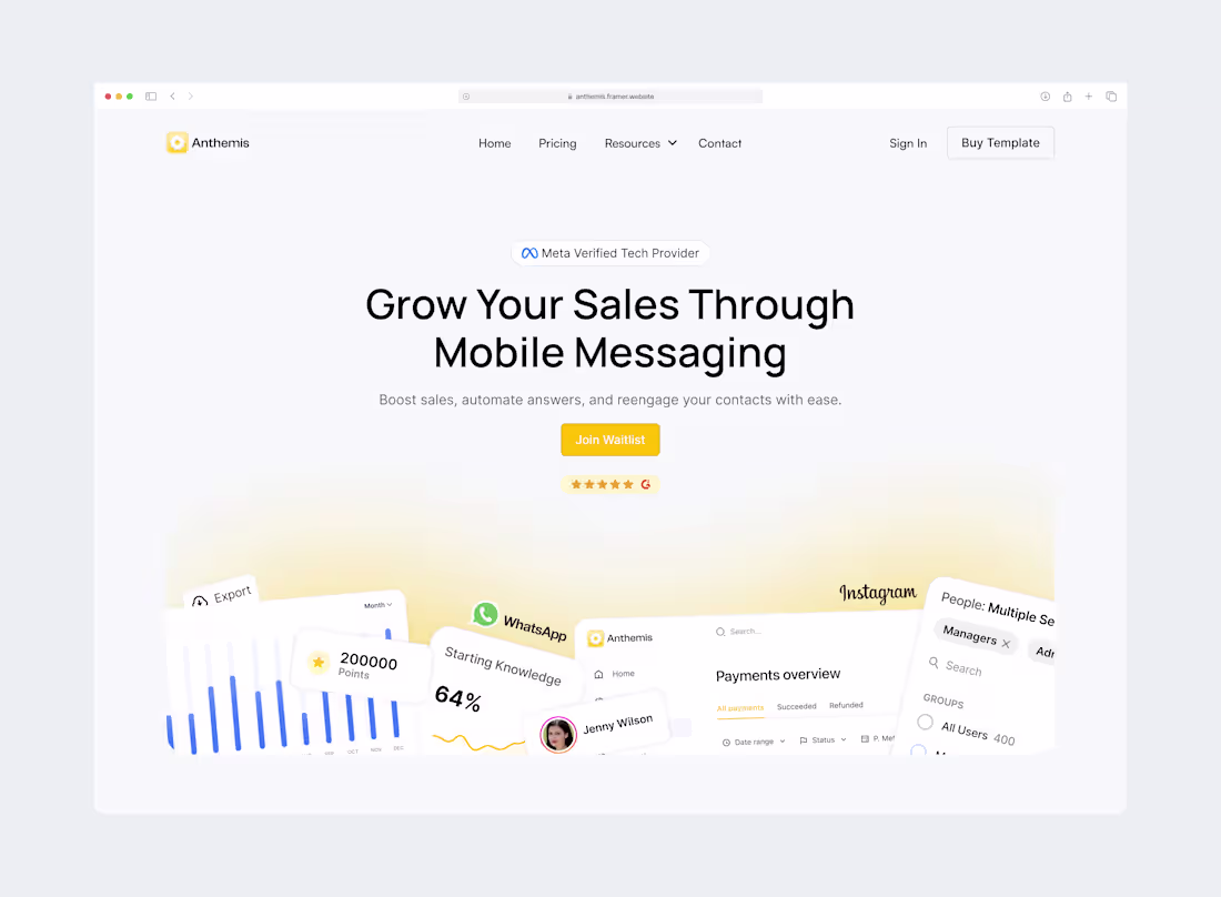 Cover image for Anthemis Framer Template