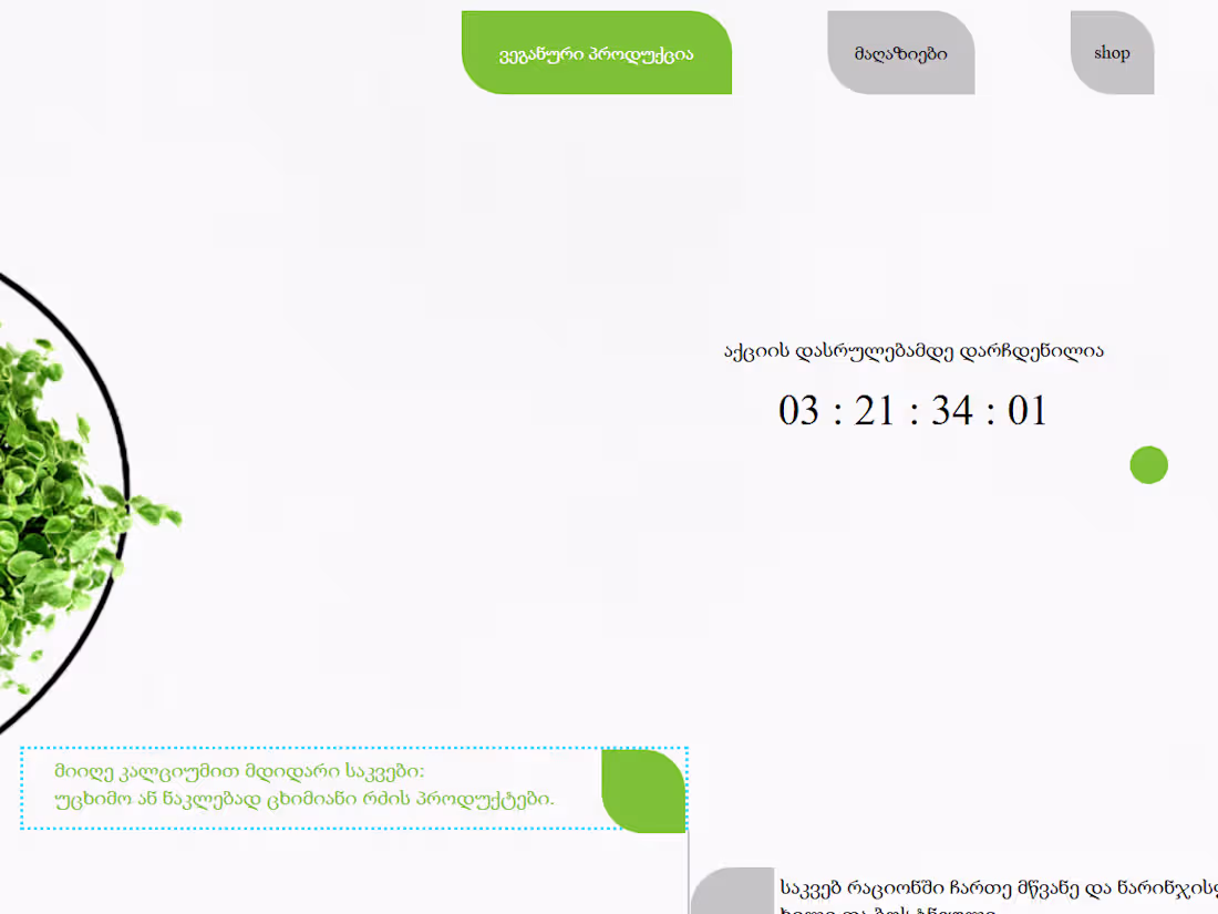 Cover image for Vegan Lifestyle Landing Page