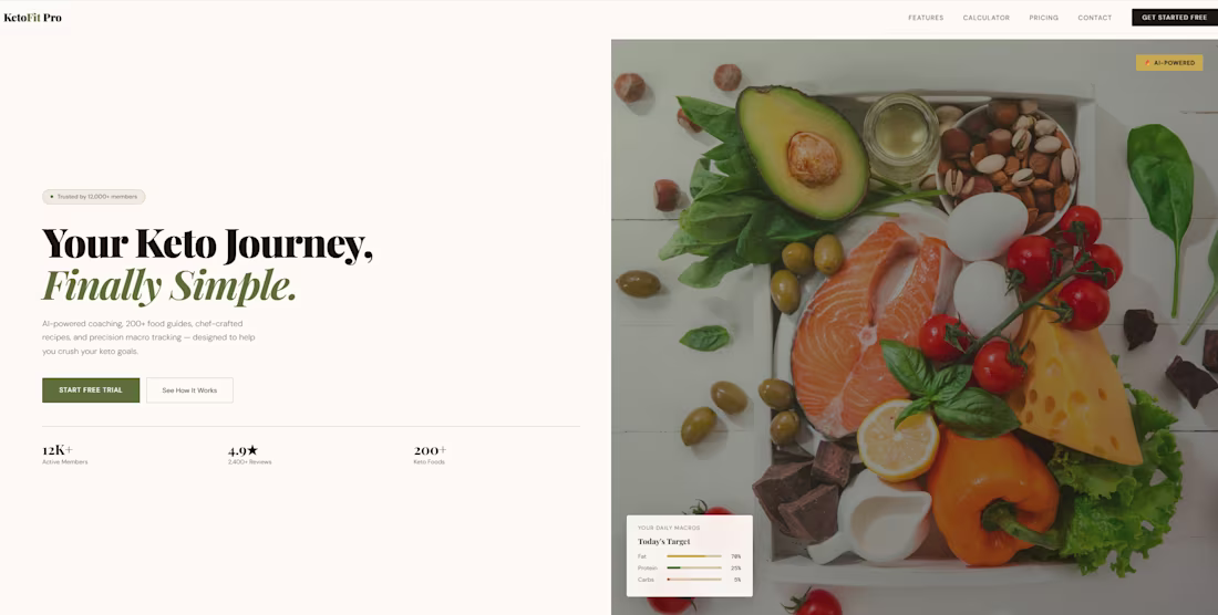 Cover image for KetoFit Pro — AI Keto Coaching SaaS