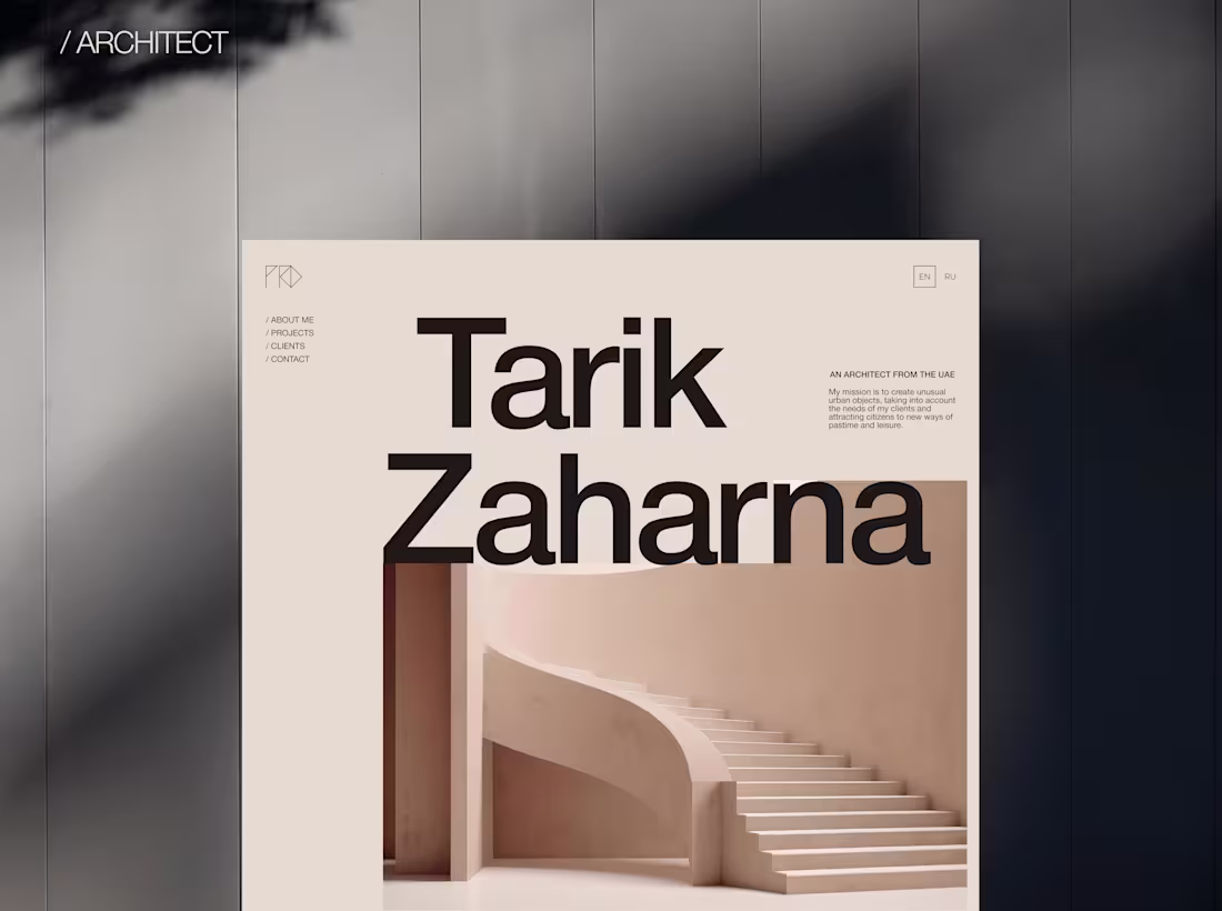 Cover image for Web Design for T.ZED Architects / Swiss Minimalism