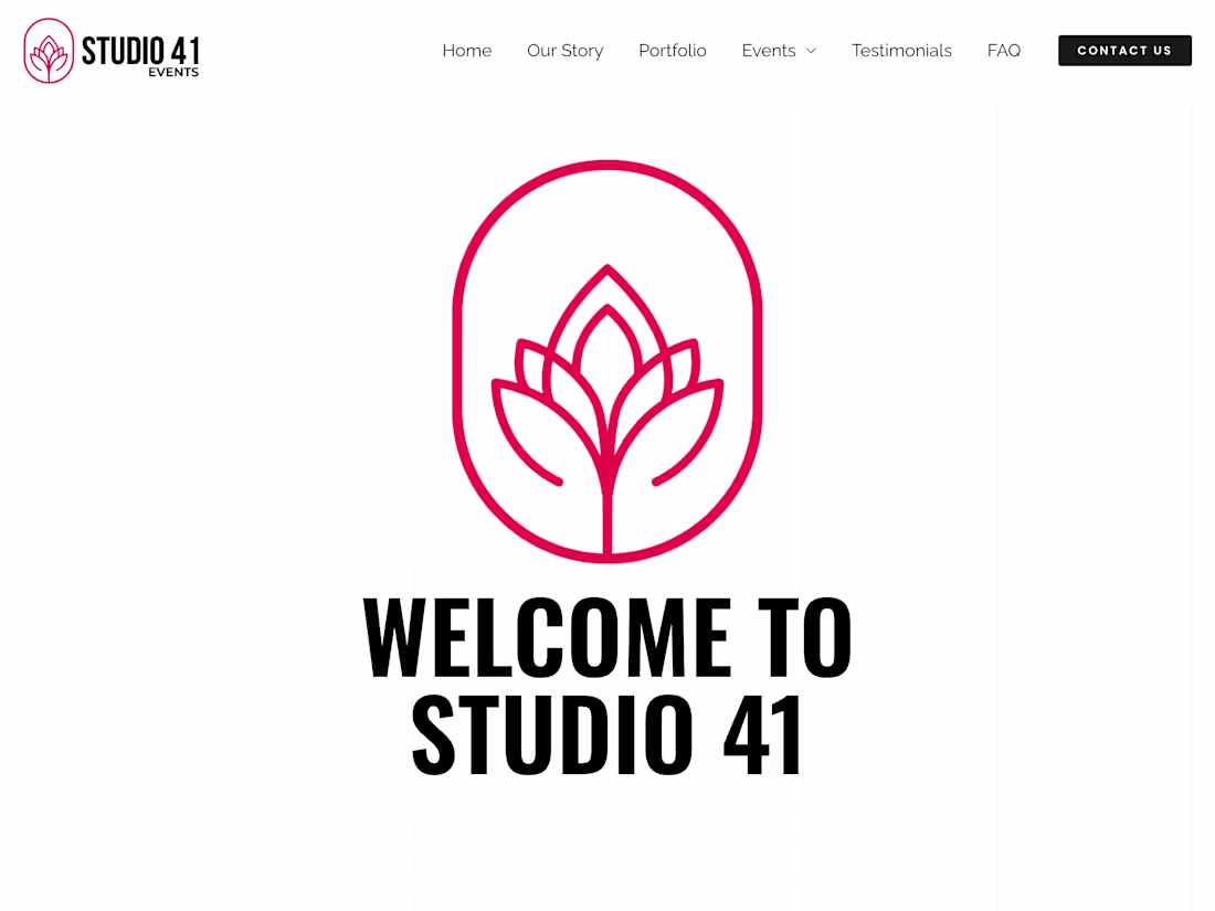 Cover image for Studio 41 Events – Event Venue Website Designed and develope...