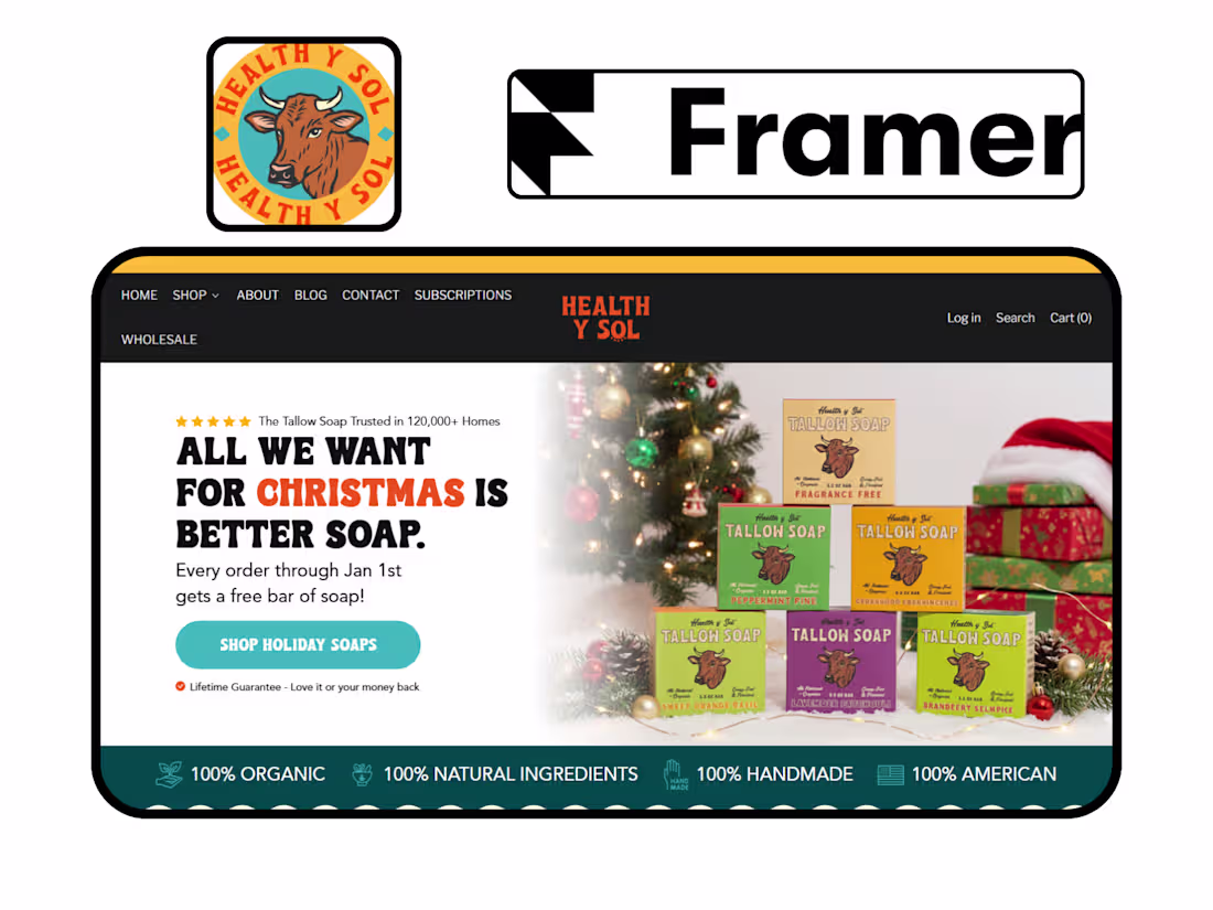 Cover image for Framer Design For Healthy Sol Soap