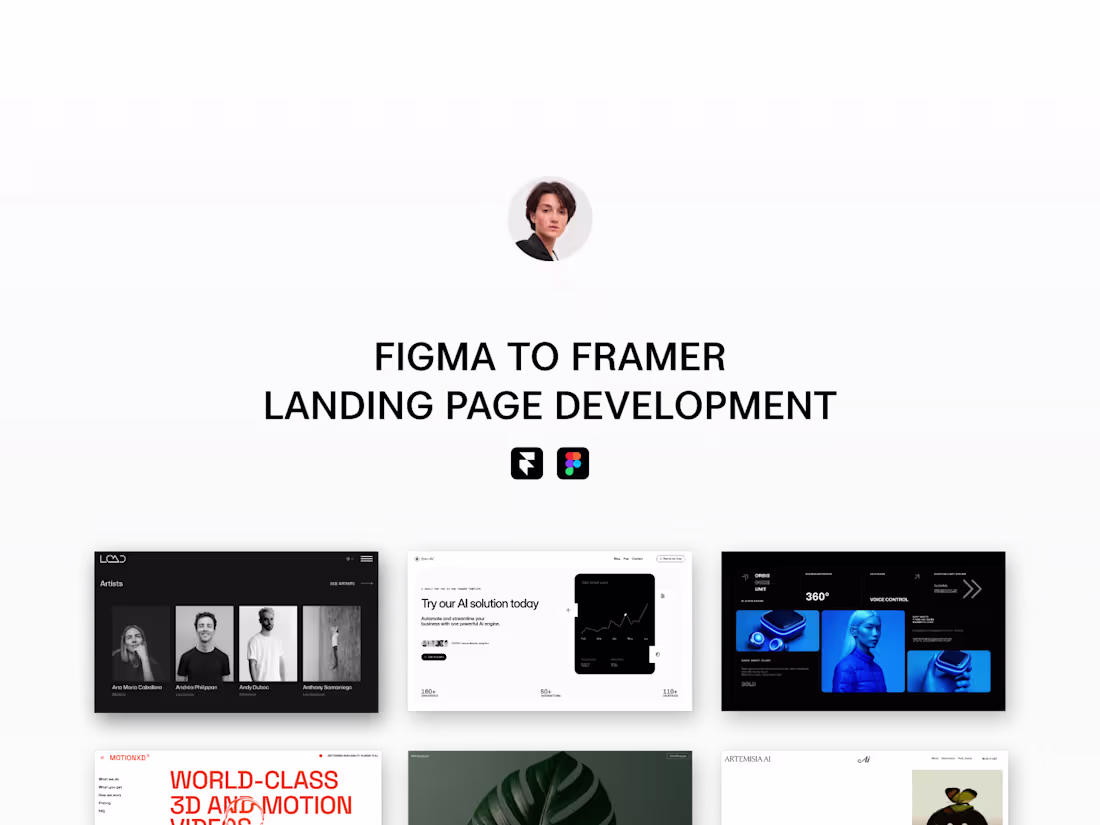 Cover image for Figma to Framer Landing Page Development